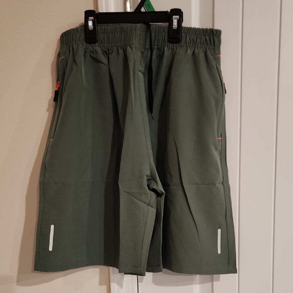 Men's Green Athletic Shorts